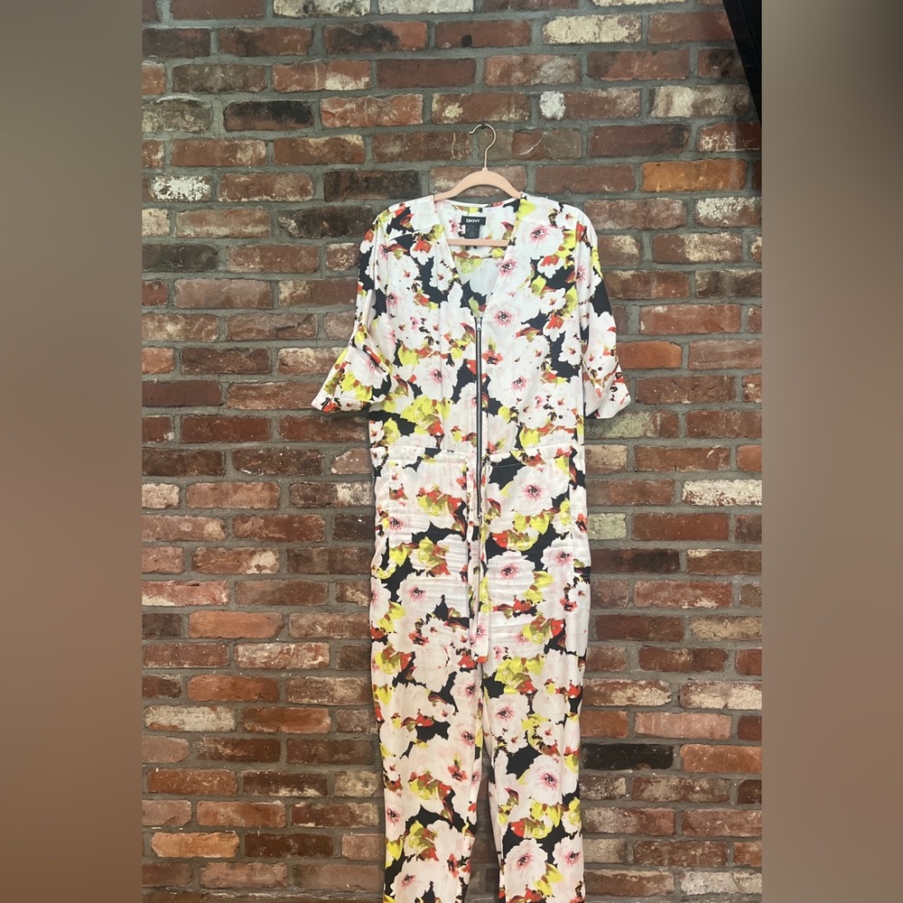 DKNY Floral, Utility,  Jumpsuit